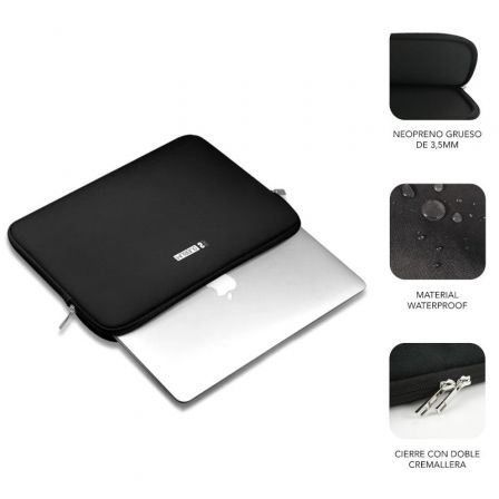 Subblim Business Laptop Sleeve Neoprene V2 13,3-14 pulg. Negra